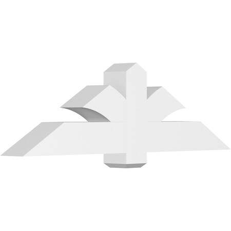 Ekena Millwork Redmond Architectural Grade PVC Gable Bracket, 60"W x 17 1/2"H x 6"D x 6"F, 7/12 Pitch GBP060X18X0606RED00